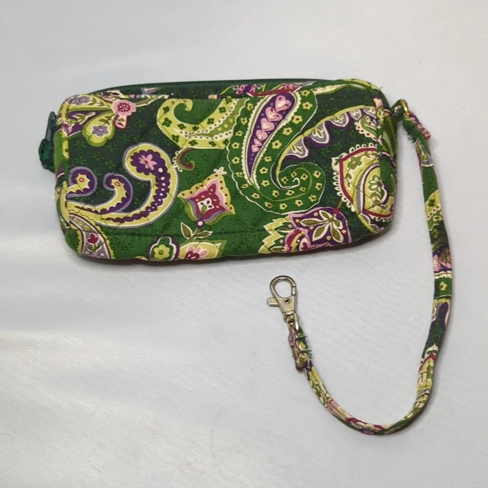 Vera Bradley Chelsea Green Wristlet